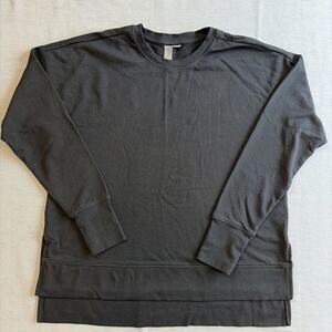 Sweaty Betty M Medium Sweatshirt Black Crew Neck Long Sleeve Womens US:8